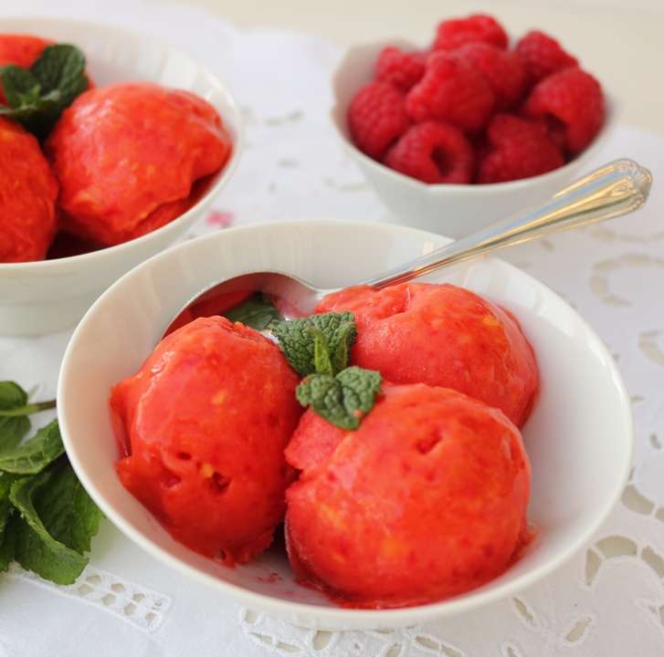 Mango, Raspberry and Orange Sorbet - Barbara Cousins